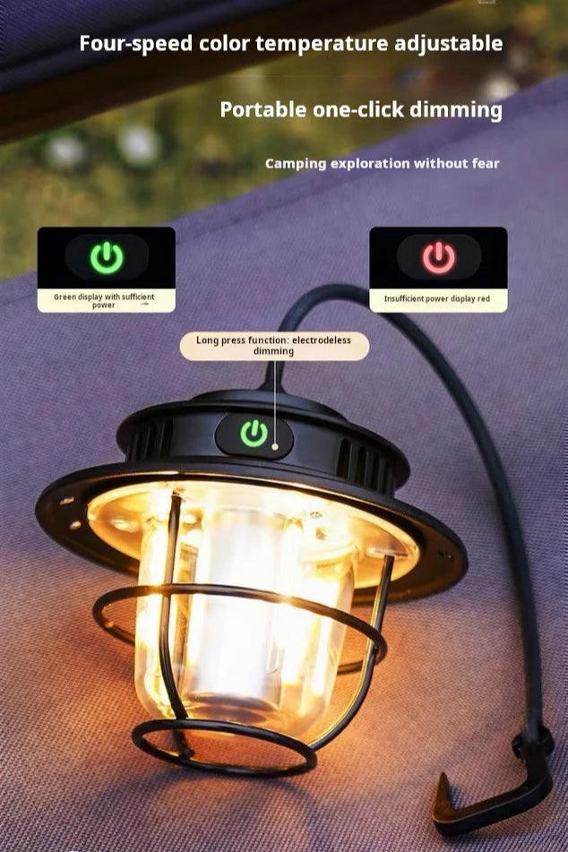 Multi Mode Lighting Fixtures Outdoor Camping One Click Dimming Four Settings