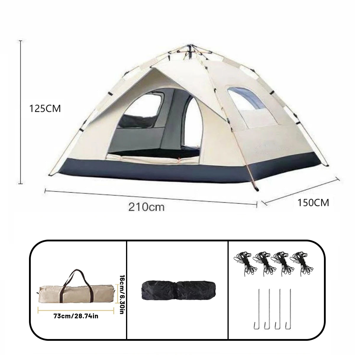 Quick Open 4-Person Automatic Tent