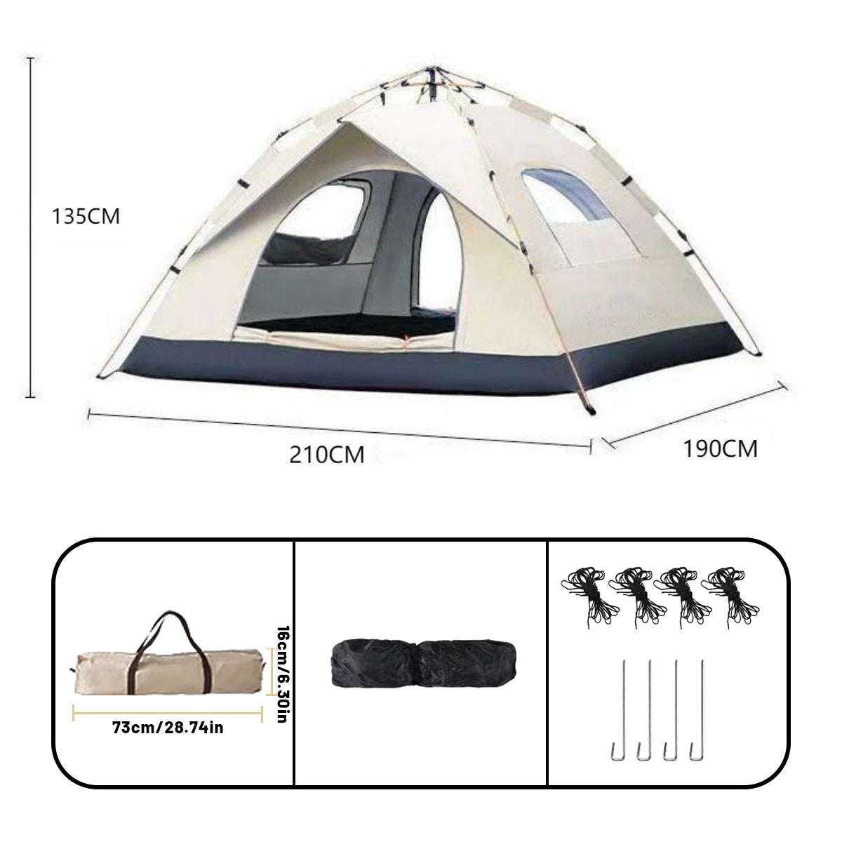 Quick Open 4-Person Automatic Tent
