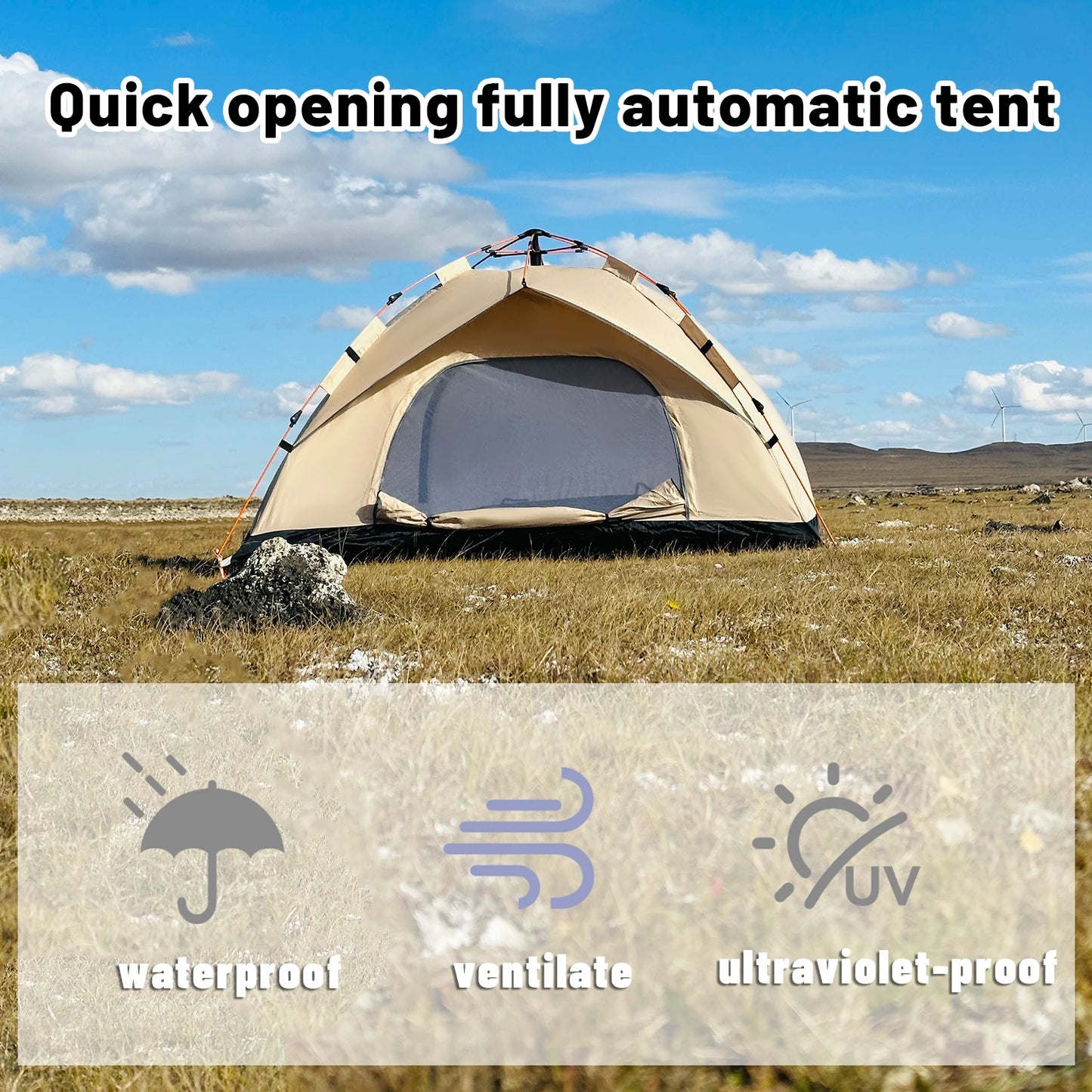 Quick Open 4-Person Automatic Tent