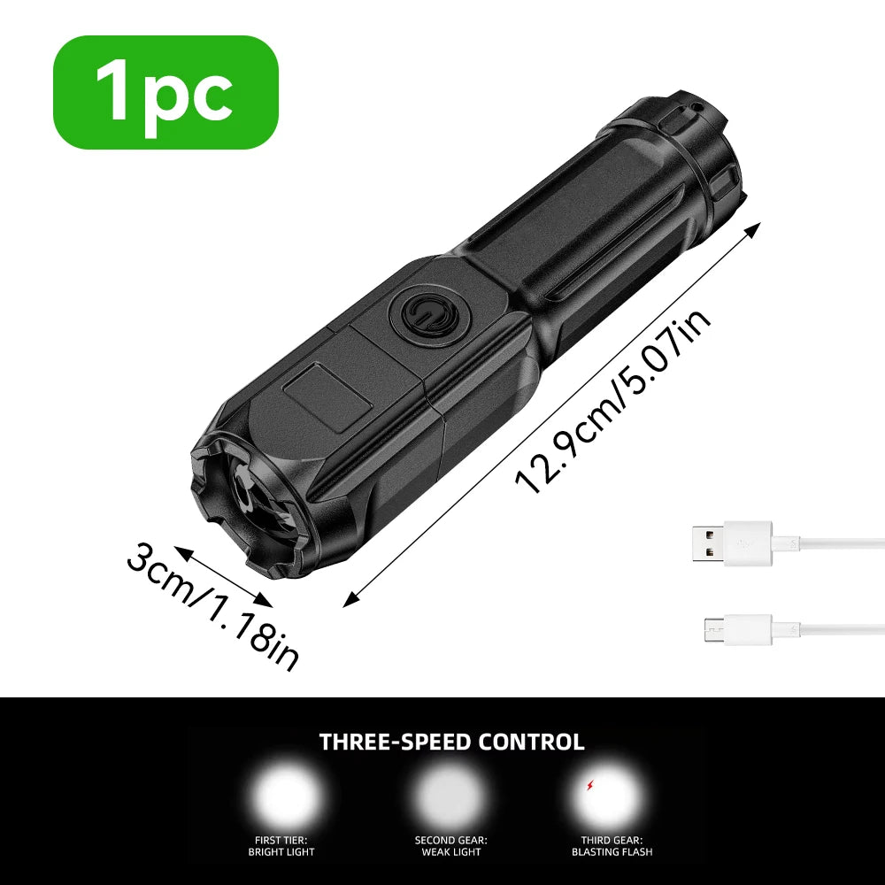 High Powered LED Brightness Keychain Floodlight Small Compact Flashlight